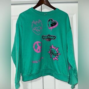 Divided By H&M Lightweight Longsleeve Crew Neck Fun Times Ahead Sweater XS